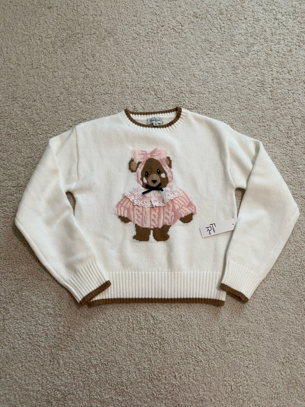 Faded Rose Bear Sweaters NWT - Size S
